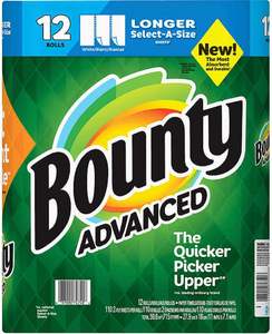 Serviettes en papier Bounty Advanced Select-A-Size - Blanches - 12 rouleaux de 117 feuilles chacun - Product Image 6