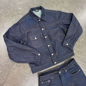 Veste de camionneur en denim deux pièces ensembles de shorts en denim fabricants personnalisés vos shorts hommes Streetwear en détresse - Product Image 6