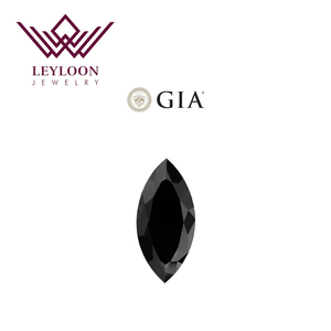 Diamante Natural Certificado Leyloon Jewelry, Corte Marquesa, 3.97ct, Negro Fantasía, VVS2, para Joyería - Product Image 1