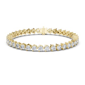 7.98 TCW Round Brilliant Cut Moissanite Tennis <b>Bracelet</b> 925 <b>Sterling</b> <b>Silver</b> Bridal Wedding Fine Jewelry 7 Inch <b>Women</b>’s <b>Bracelet</b> - Product Image 2