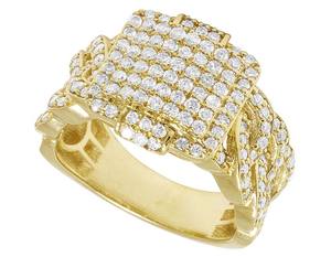 Gold Plated Cuban Style Iced Out Moissanite <b>Ring</b> <b>for</b> <b>Men</b> 925 <b>Silver</b> Hip Hop VVS Diamond Jewelry - Product Image 3
