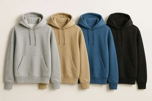 Sweat à capuche en molleton 100 % coton ultra doux de qualité supérieure pour hommes et femmes, confortable, tricoté, pour l'hiver, avec logo personnalisé, couleur unie, écologique, OEM - Product Image 5