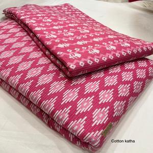 Custom Made Kantha Cotton Stitched Fabrics Bright Vibrant Block Printed Clothing Designer Fabric for Girls' for <b>Curtains</b> <b>Awnings</b> - Product Image 6