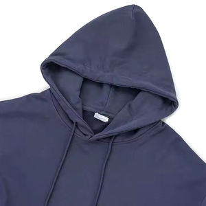 Sudadera con capucha simple de gran tamaño personalizada de la mejor calidad 2024 para hombres y mujeres MOQ bajo estampado de pantalla de seda patrón sólido de invierno - Product Image 4