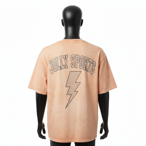 เสื้อยืดผู้ชายผ้าฝ้าย 100% ทรงหลวม พิมพ์ลาย เสื้อผู้ชายลายฟอกสี ผ้าฝ้ายคุณภาพสูง ฟอกสี  ติดกระดุม  รับสกรีนโลโก้ด้วยความร้อน - Product Image 2