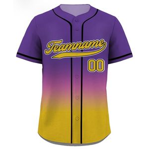 Unisex personalizado impreso poliéster béisbol y softbol Jersey transpirable sublimación ropa deportiva barata y suave desgaste para los hombres - Product Image 1