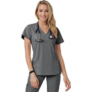 Moda Unisex Scrubs Uniformes Conjuntos Venta al por mayor Algodón Poliéster Jogger Pantalones Médicos Enfermeras Hospital Scrub Trajes - Product Image 1