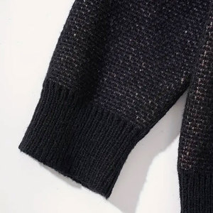 Pull-over personnalisé en gros à encolure ras du cou pour garder la chaleur en tricot, dégradé de mode, lavé à l'acide, 100% coton pour hommes - Product Image 5