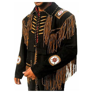 OEM/ODM calidad superior Western Cowboy chaquetas de cuero de piel de vaca para los hombres - Product Image 1