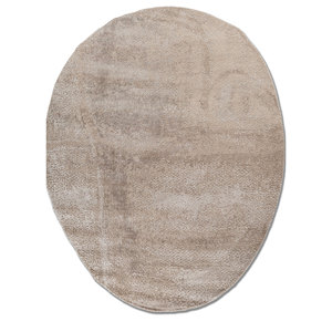 Alfombra Entropy Ivory de Lana y Seda de Bambú Anudada a Mano, 10 mm, Rectangular, Abstracta, para el Hogar, Pasillo, Habitación, Color Sólido -LRB (1826) - Product Image 1