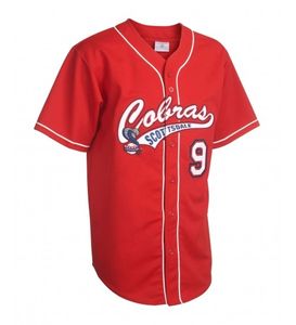 ชุดเสื้อเจอร์ซีย์เบสบอลแบบติดกระดุมเสื้อกีฬาทีมเบสบอลปักโลโก้ - Product Image 1