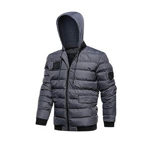 Veste matelassée légère à capuche en toile de qualité supérieure pour homme, style streetwear, couleur unie personnalisée, idéale pour l'extérieur en hiver – Grande Vente - Product Image 1