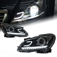 Phares à LED 12V modifiés pour Mercedes-Benz Classe C W204 (2011-2014) avec feux de jour dynamiques et clignotants séquentiels – Nouveauté