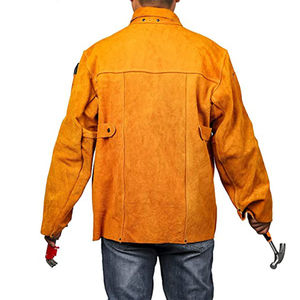 Men <b>Welding</b> Jacket Best Quality Cowhide Split Leather <b>Welding</b> Safety Jacket Heavy Duty Leather Comfortable <b>Welding</b> Jacket - Product Image 4