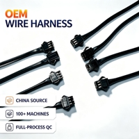 Konektor Kabel Harness Tembaga PVC Micro Fit Mini Fit Kompatibel Molex, Pitch 1.25-3.96mm, 2 3 4 5 6 7 8 9 Pin, Panjang Kustom