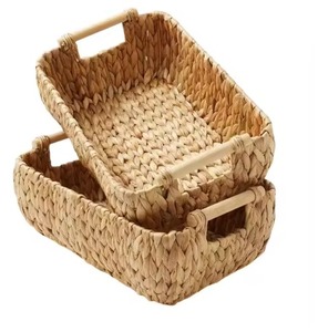 Set of Rattan <b>Baskets</b> Handmade Woven Storage <b>Baskets</b> for Fruits Snacks Laundry <b>Toys</b> Kitchen Tabletop Home Organization Decor - Product Image 2