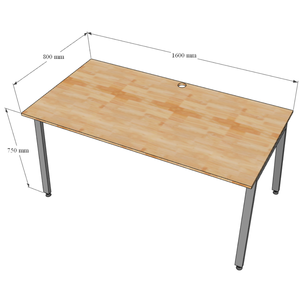Escritorio Aton Concept Moderno y Minimalista HBAT007 de 160x80 cm con Patas de Hierro Ensambladas para Estudio u Oficina - Product Image 6