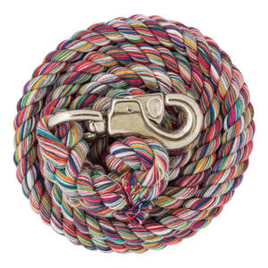 Cuerda de plomo de algodón multicolor, resistente, niquelado, a presión de Toro, suave, trenzada, rienda de plomo de caballo, 8 pies de largo, establo de entrenamiento equino - Product Image 5