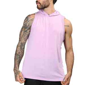 Gym Stringer Tank Top Hoodie Hommes Bodybuilding Sleeveless Hoodie Hommes Fitness Singlets Gilets Sportswear Hooded Vest Tank Tops - Product Image 1