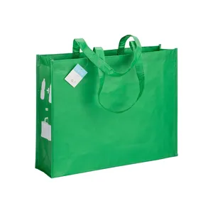 Sacs promotionnels écologiques personnalisés en R-PET à soufflets pour le shopping - Product Image 4