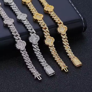 Collar de Hip Hop de Miami personalizado de alta calidad para hombres/mujeres, ajuste de bisel de cadena cubana de diamante de moissanita VVS de oro amarillo único - Product Image 2