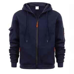 Unisex Full <b>Zip</b> <b>Hoodie</b> Jacket Hooded 100% Cotton Plain <b>Pocket</b> Sports Outdoor Daily Designer Basic Casual Autumn Winter - Product Image 4