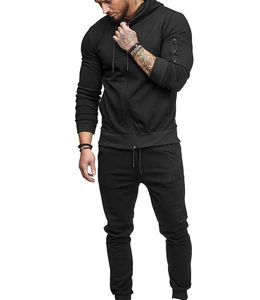 Conjunto Deportivo para Hombre, Color Sólido, 2 Piezas, Traje para Correr, Sudadera con Capucha, Pantalones Deportivos, Conjunto de Manga Larga - Product Image 6