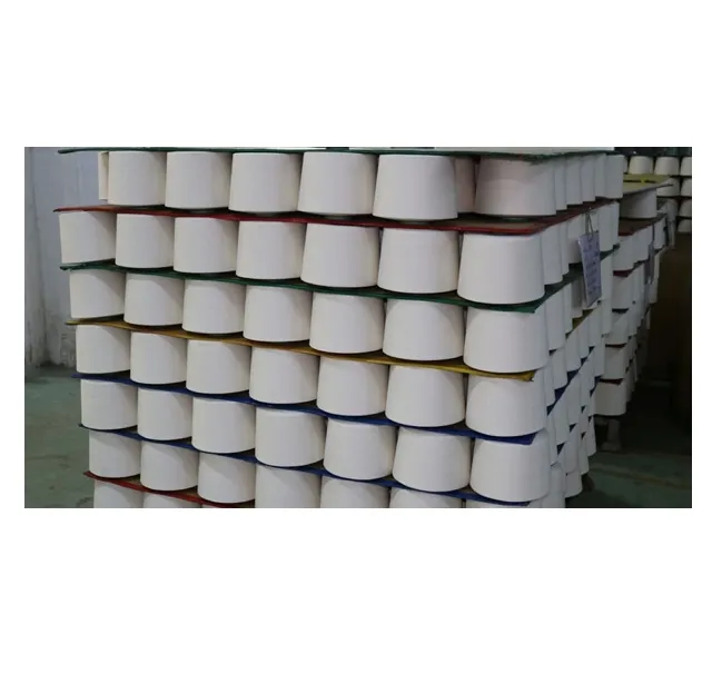 Ready to export Ring spinning cotton / polyester (cvc yarn (cotton/polyester)) From Ne 10 to Ne 30 Carded or combed