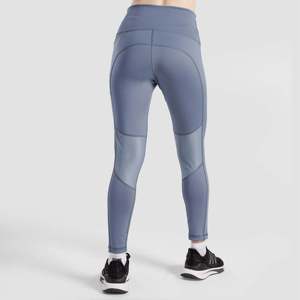 Leggings de sport à motifs Core Comfort, taille XL, pour usage sportif, en tissu tricoté sans couture avec logo en latex, nylon et élasthanne, bleu clair - Product Image 2