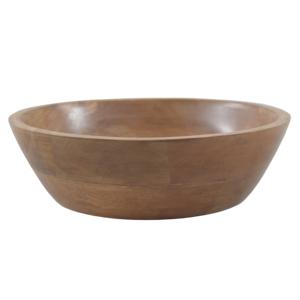 Bol en bois de style américain artisanal, très vendu, pour servir des salades, des fruits, des aliments - Prix direct d'usine - Design simple - Multifonctionnel - Product Image 1