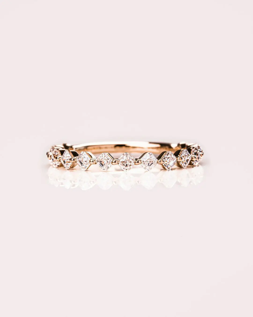 Обручальное кольцо из VVS2-D муассанита, 14 карат, желтое золото, обручальное кольцо для женщин, 3/4 пасьянс