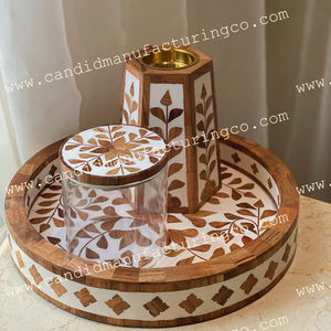 Wooden Bakhoor <b>Burner</b> Mubkhar <b>Candle</b> Holder with Mother of Pearl Excellent Home Fragrance Home Usage Incense <b>Burner</b> Incense - Product Image 3