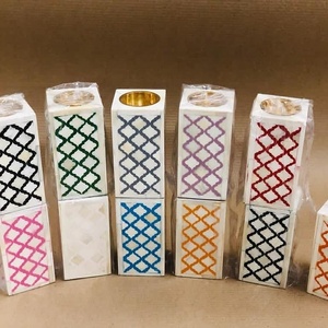 ชุดเครื่องเขียนธูปออกแบบสีน้ำเงินซึ่งในที่นี้มีกล่องธูปหอมและถาดที่ทำจากเรซินและไม้ถูพื้น - Product Image 5