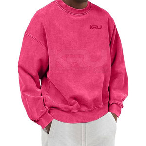 Soft Cotton Blended Solid Eco-Friendly Acid Wash <b>Sweatshirt</b> for Men Casual Winter Use - Product Image 2