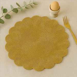 Beaded <b>Placemat</b> Handmade <b>Round</b> Charger for Luxury Dining & Holiday Decor Unique Piece Handmade Beaded, <b>Placemat</b>, Housewarming - Product Image 6