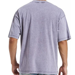 T-shirts unisexes vintage en coton lourd pour hommes, style streetwear, lavage à l'eau, vente en gros, personnalisables - Product Image 5