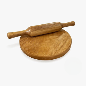 Juego de Rodillos para Masa Chakla Belan de Diseño Superior - Utensilios de Cocina de Mármol y Metal Ecológicos para Cocinas Caseras y Profesionales Culinarios - Product Image 1