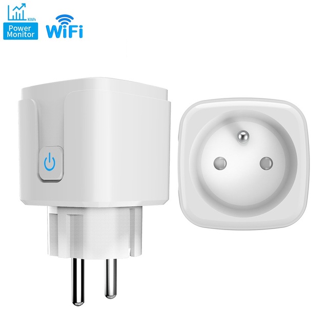 Smart Mini Plugs France Standard 16A Tuya Plug Adapter Prise Wifi intelligente with Energy Monitoring