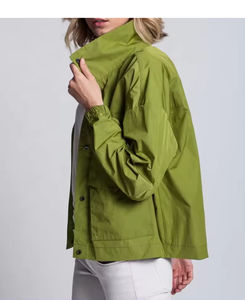 Veste d'extérieur courte pour femmes coupe-vent doublure en maille séchage rapide boîte respirante poches nouveau design services OEM tarif de gros - Product Image 4