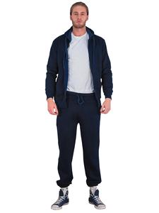 100% Cotton tracksuits sets for <b>men</b> with your brand logo printed Hooded hood trousers thick fleece fabric - Product Image 4