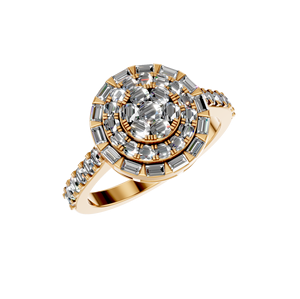Anillo de Cóctel de Oro Rosa de 14k con Diamante Cultivado en Laboratorio Certificado por IGI 2025, Hecho a Medida, Regalo de Lujo para Compromiso, Boda o Aniversario - Product Image 6
