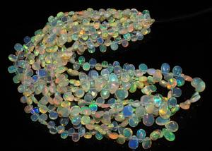 โอปอลเอธิโอเปียแท้ ประกายสีสวยงาม รูปทรงหยดน้ำ/ทรงลูกแพร์  แบบบริโอเล็ต  ลูกปัด  สีเวโล  รับรองโดยผู้ตรวจสอบบุคคลที่สาม - Product Image 6