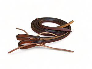Dernière Offre Spéciale Western Horse Tack personnalisé en cuir de vachette argentin fendu rêne Western Latigo Rein usine OEM fabricant - Product Image 3