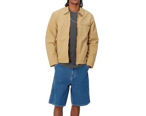 Veste de travail en coton sergé personnalisée OEM de haute qualité pour hommes Veste unie avec broderie de logo pour hommes - Product Image 1