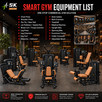 Solutions de salle de sport intelligentes SK One Stop avec écran de 15,6 pouces, équipement de fitness commercial complet, machine d'entraînement de force numérique IA