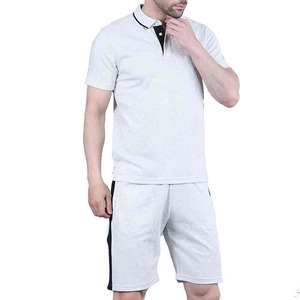 Nouveau dans les hommes Twin Set 100% coton court survêtement Polo et ensembles courts/coton Twin Set hommes fabriqué au Pakistan - Product Image 1