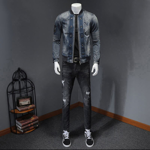 Lupin <b>felt</b> Casual Streetwear Blue Denim Jacket for Men Unique Style and Fashion Trending Pilot Jacket Casual Outwear Motorcycle - Product Image 5
