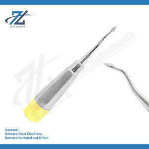 Élévateurs radiculaires d'extraction dentaire Bernard Élévateurs radiculaires manuels en acier inoxydable de haute qualité Conception offset allemande directement Fabricant pakistanais - Product Image 2