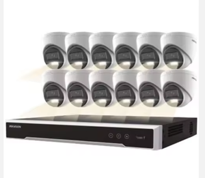 Kit NVR 16 canaux 8MP avec disque dur 4 To et douze caméras tourelles 4MP vision nocturne - Product Image 1