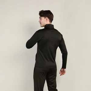 Mens <b>Black</b> <b>Zip</b> <b>Up</b> Tracksuit Set Sportswear Training Outfit Long Sleeve Top And Pants Athletic Gym Jogging Suit - Product Image 4